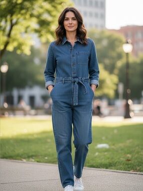 NWT Levi's Blue Denim Jumpsuit - Size Medium